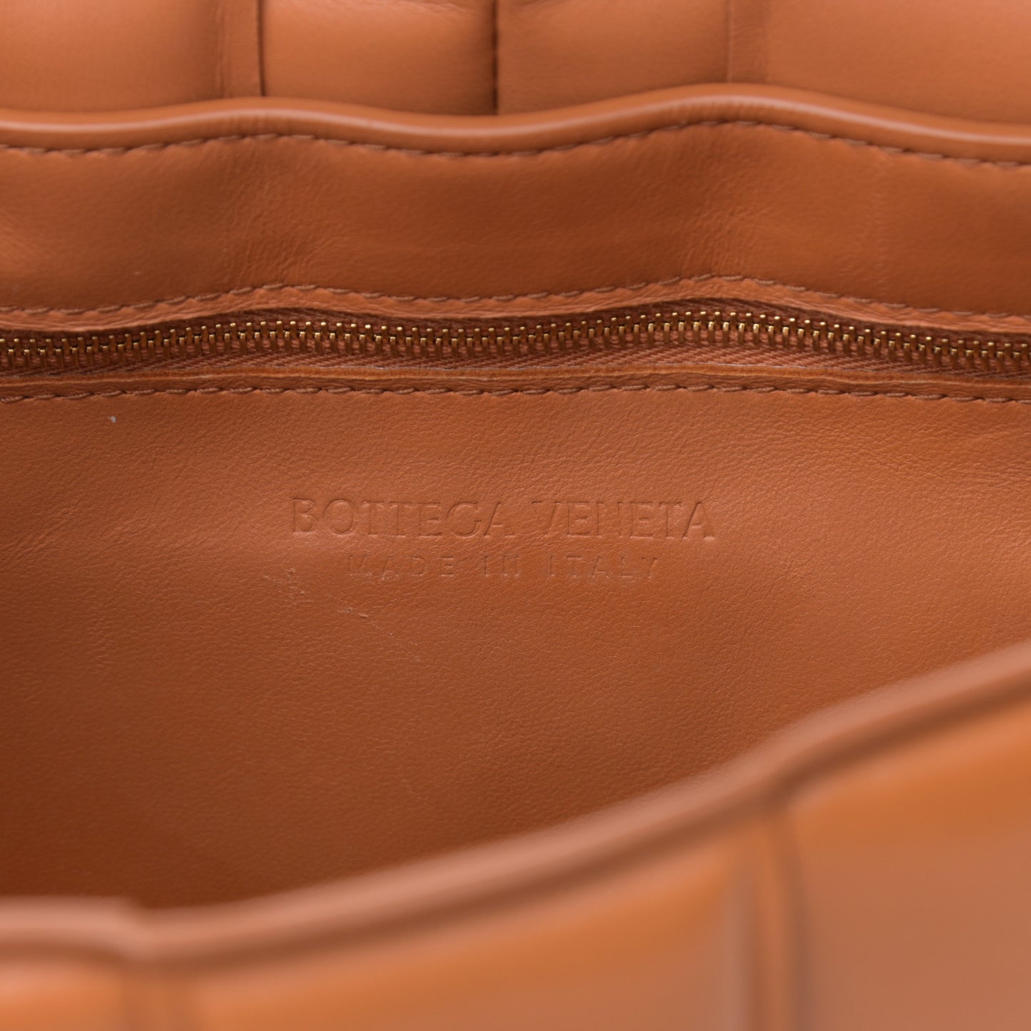 Nappa Maxi Intreccio Padded Cassette Crossbody Bag Clay