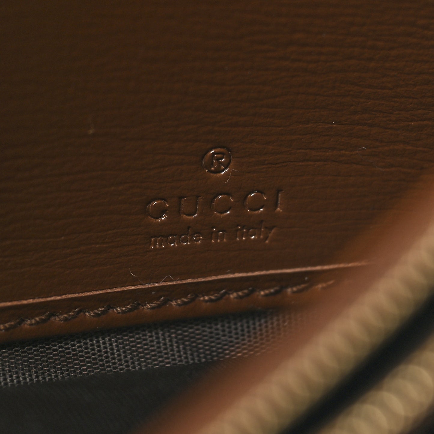 GG Supreme Monogram Azalea Calfskin Web Jackie 1961 Chain Wallet Beige Ebony Brown Sugar