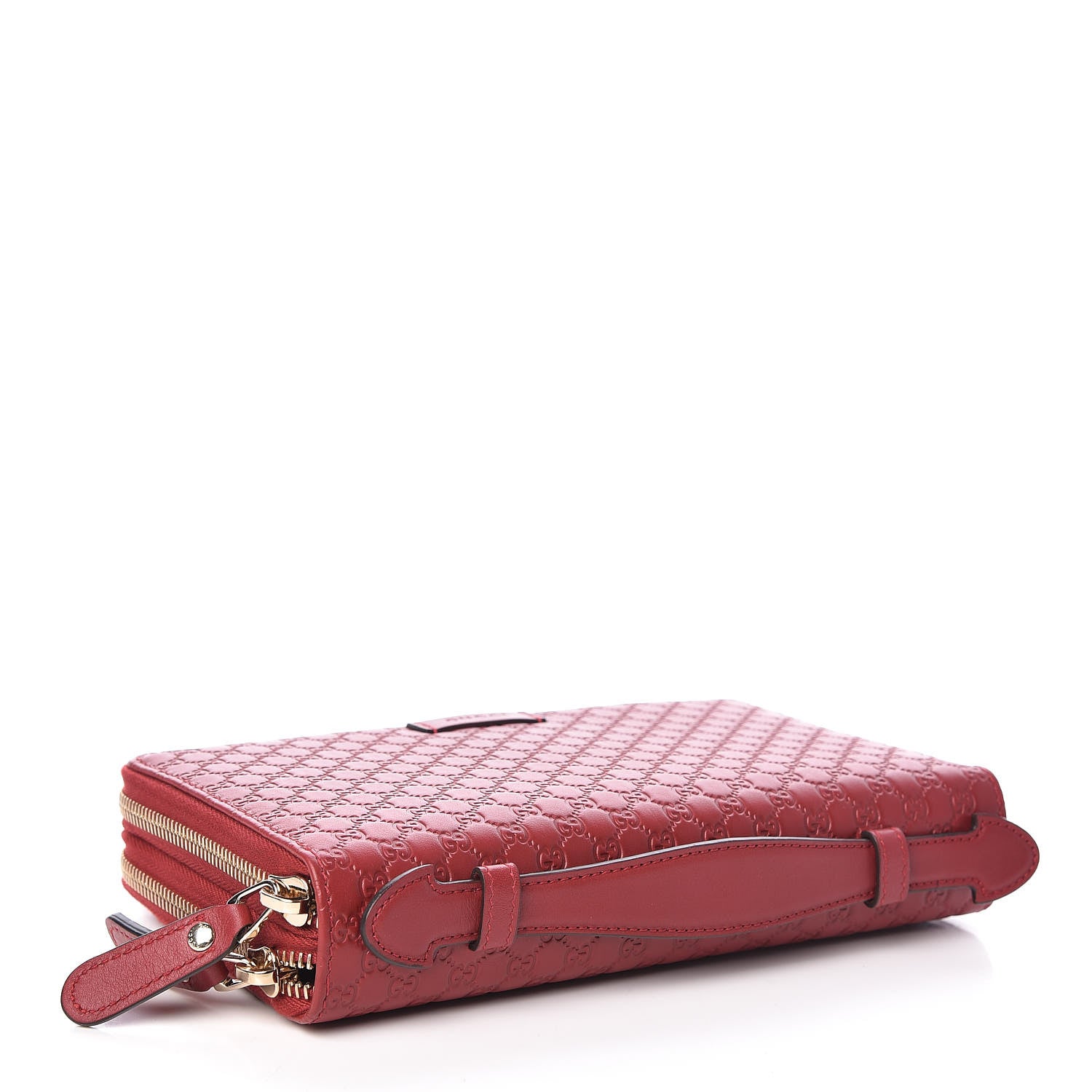 Gucci Microguccissima Zip Around Top Handle Travel Wallet Red 4 of 9