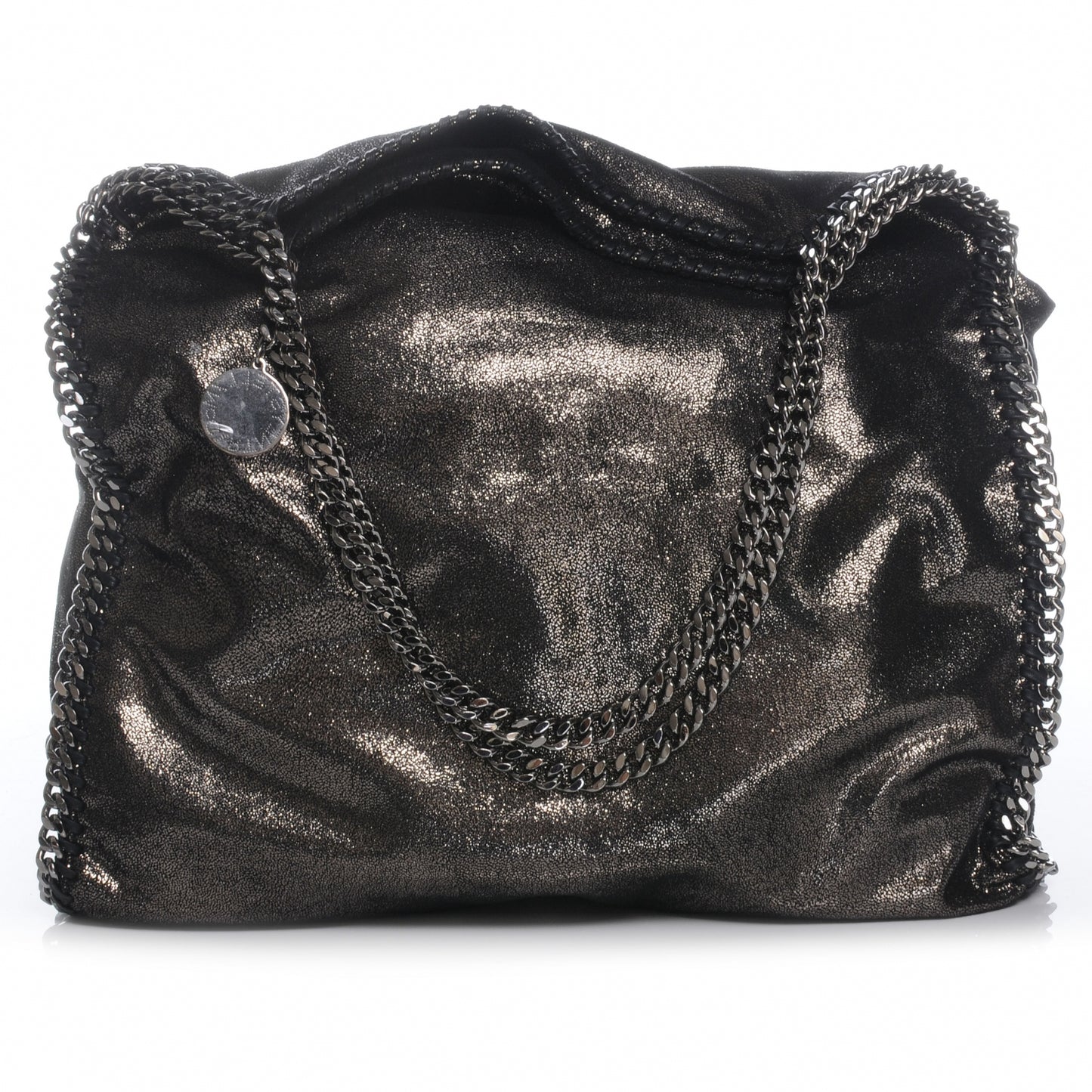 Faux Leather Falabella Chamois Tote Ruthenium
