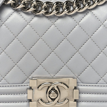 Chanel Calfskin Quilted Small Boy Flap Grey 8 of 12