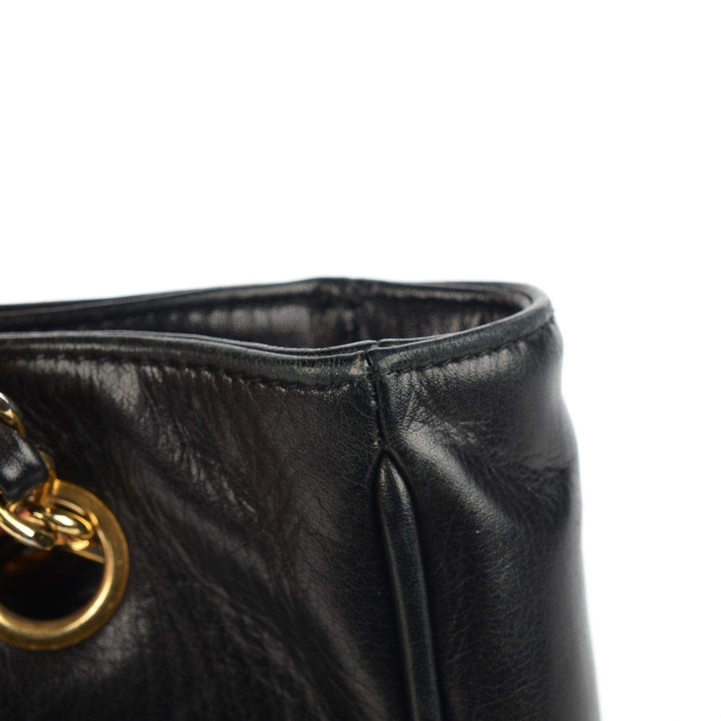 Lambskin Shopping Tote Black