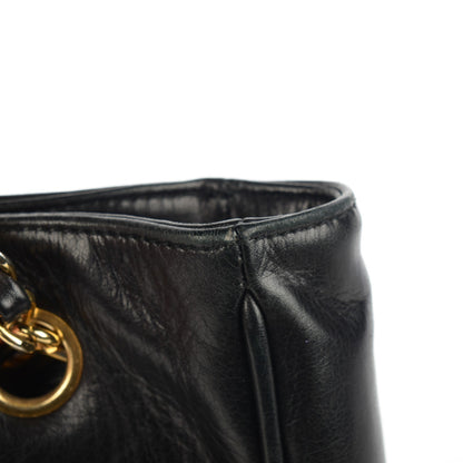 Chanel Lambskin Shopping Tote Black 16 of 17