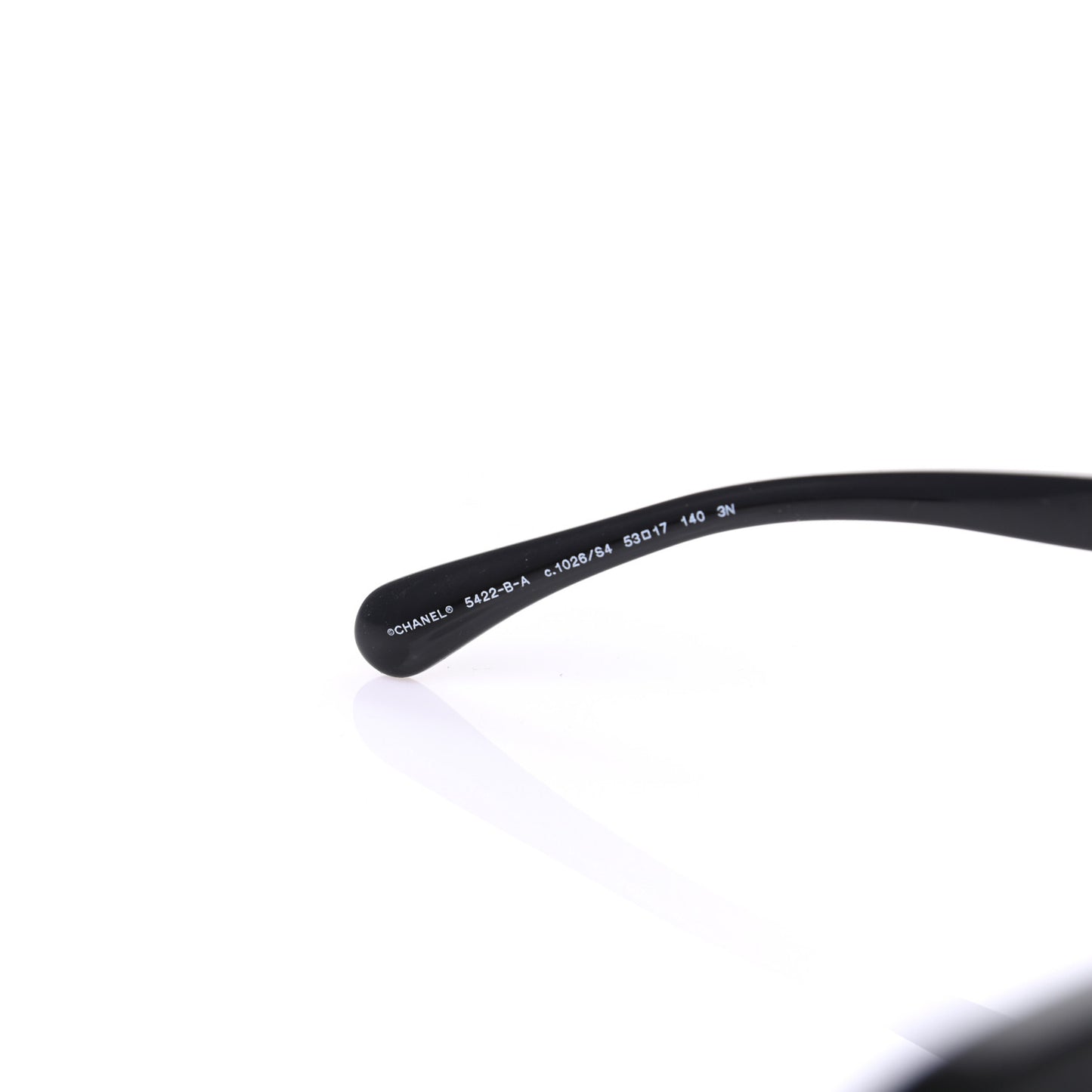 Acetate Strass Square Sunglasses 5422-B-A Black White