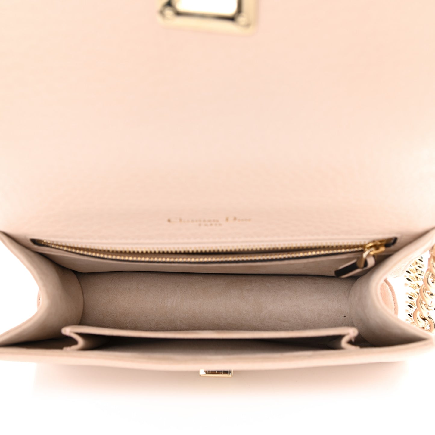 Grained Calfskin Small Diorama Flap Bag Rose Poudre