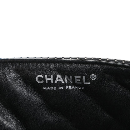 Chanel Lambskin Perforated East West Flap Black 6 of 7