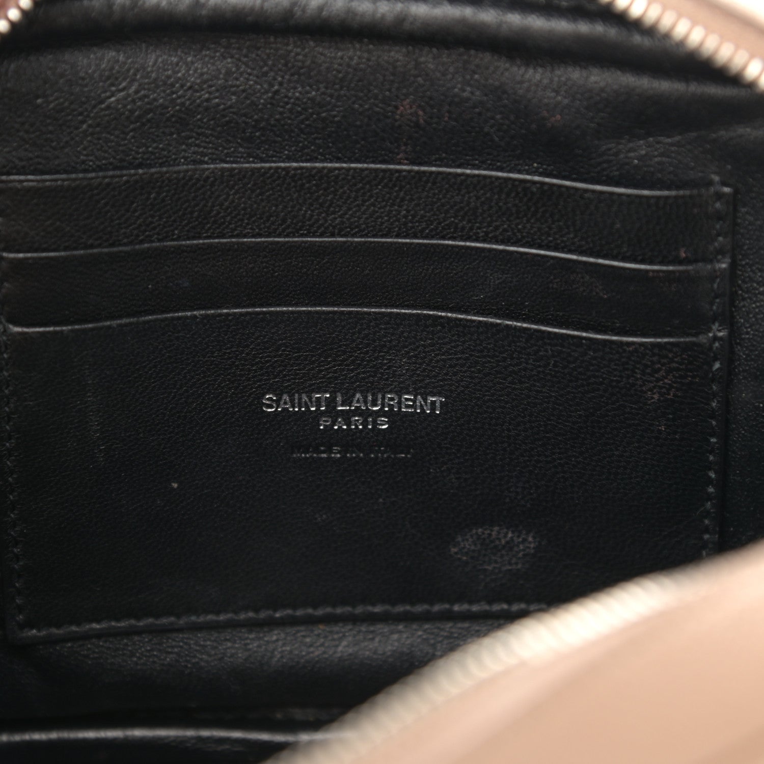 Saint Laurent Grain De Poudre Matelasse Monogram Mini Lou Camera Bag Dark Latte 6 of 13