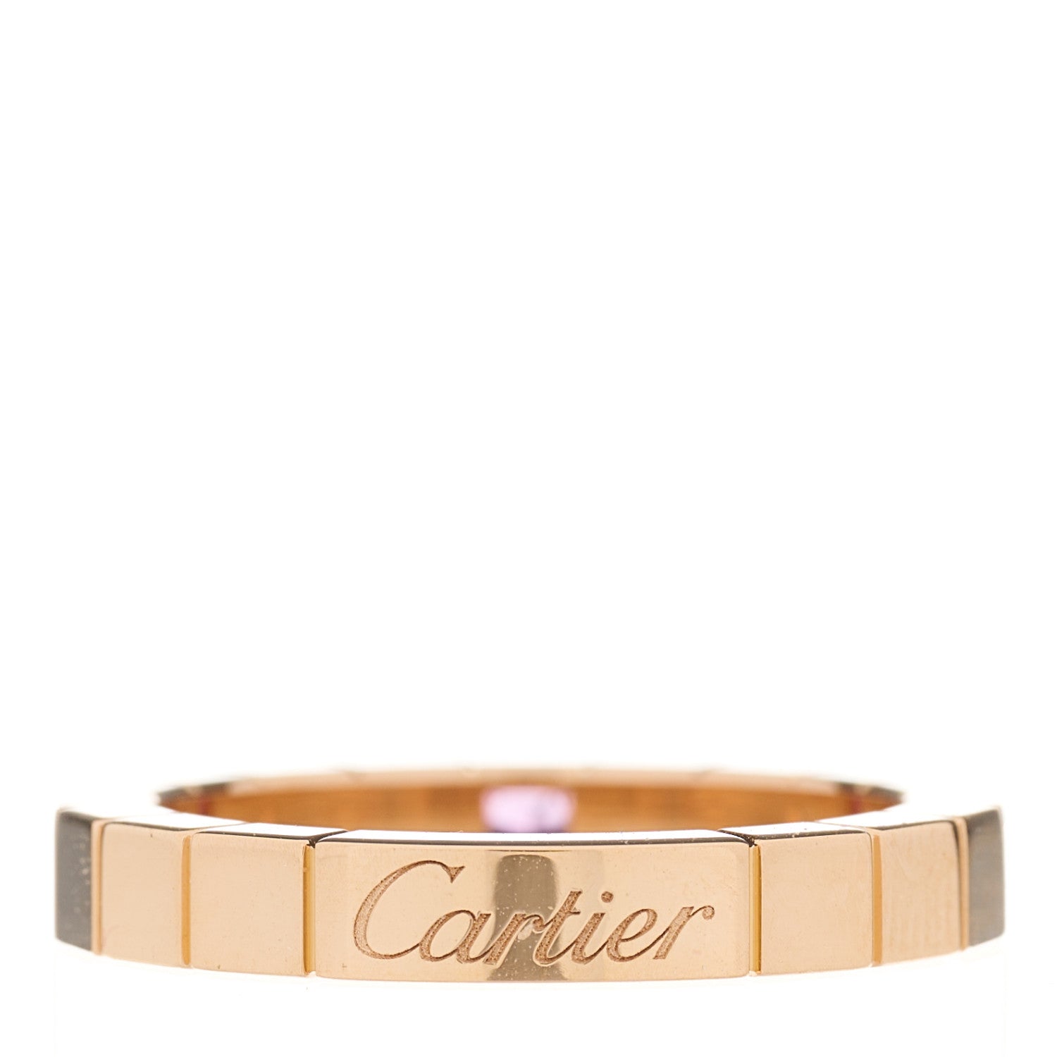 Cartier 18K Pink Gold Pink Sapphire Lanieres Ring 51 5.75 3 of 4
