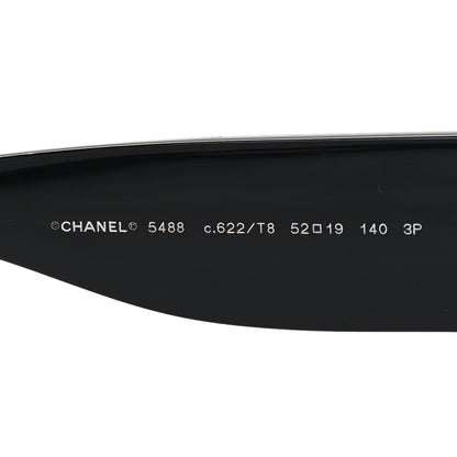 Chanel Acetate Rectangle Sunglasses 5488 Black 5 of 8