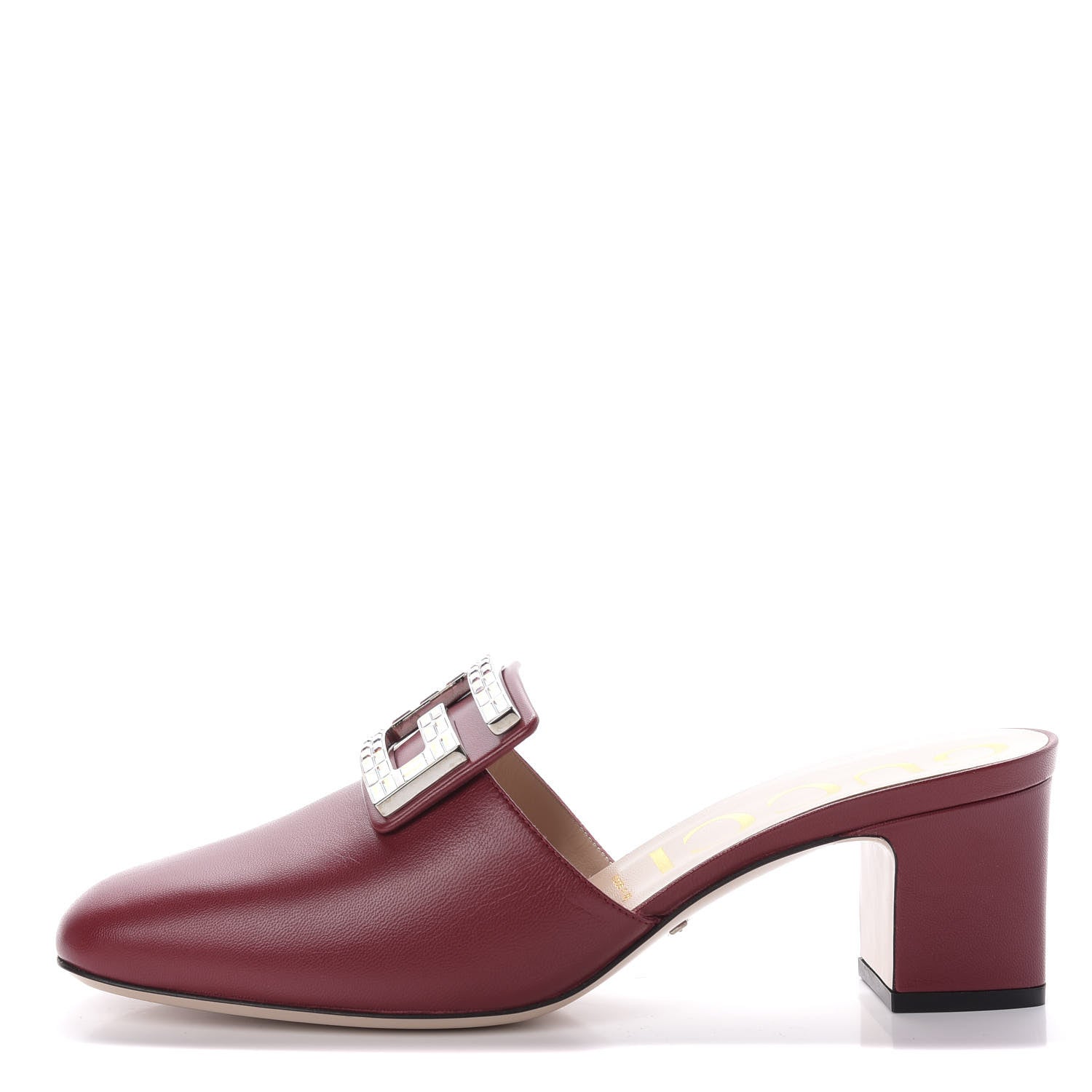 Gucci Malaga Kid Crystal Square G Madelyn Mules 40.5 Romantic Cerise 1 of 10