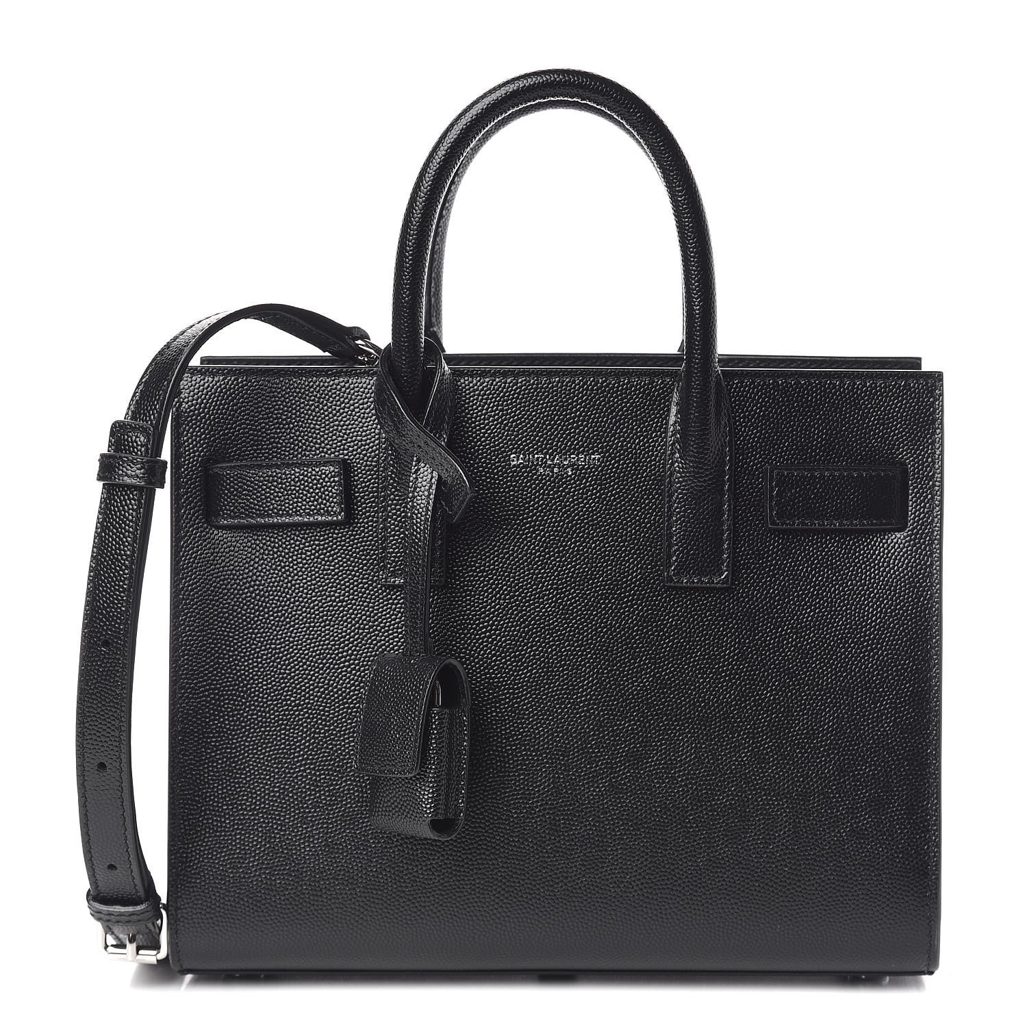 Saint Laurent Grained Calfskin Nano Sac De Jour Black 1 of 10