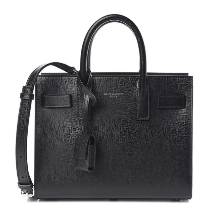Saint Laurent Grained Calfskin Nano Sac De Jour Black 1 of 10