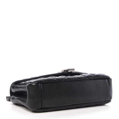 Saint Laurent Sheepskin Tri-Quilt Monogram Medium College Bag Black 4 of 7