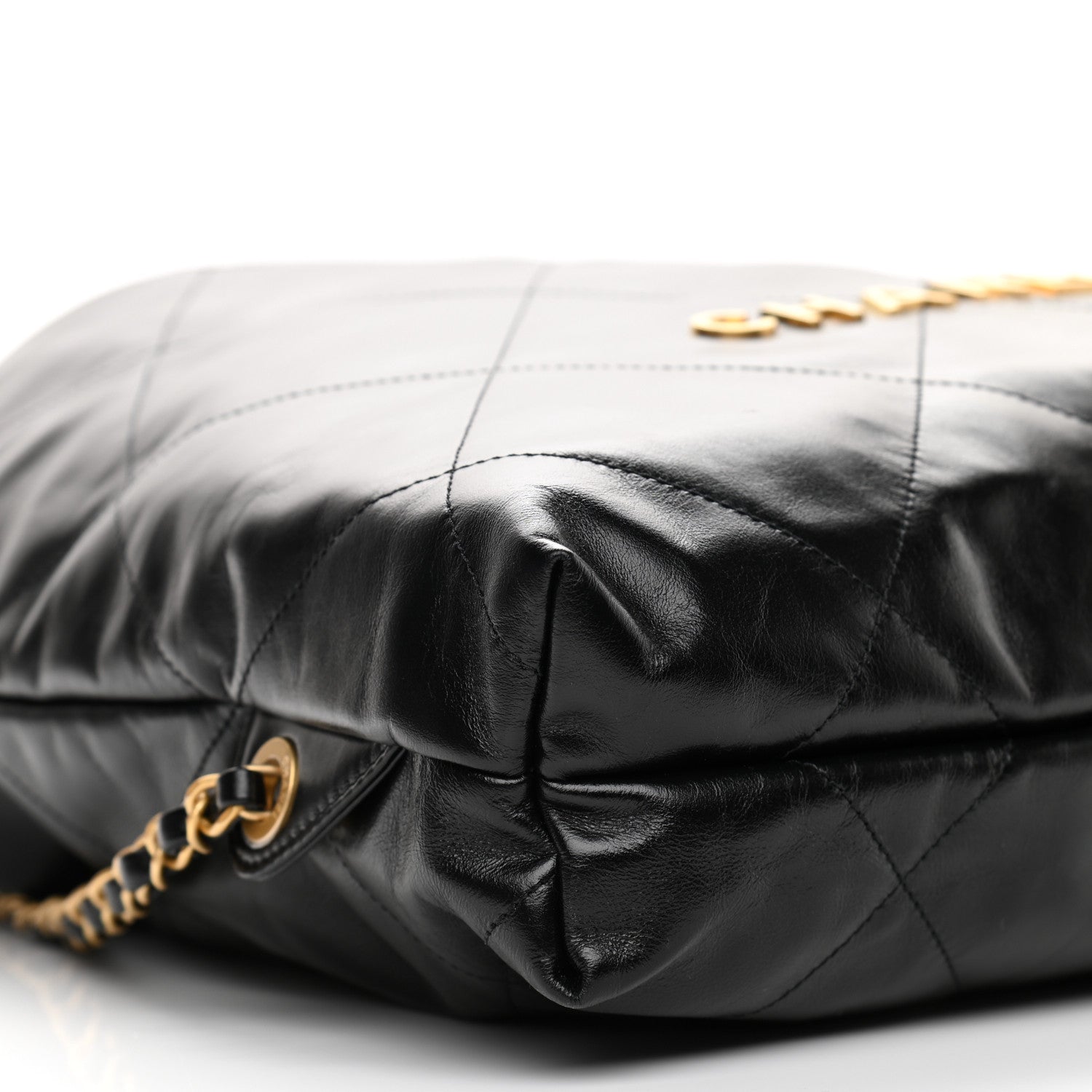 Chanel Shiny Calfskin Quilted Chanel 22 Backpack Black 9 of 10