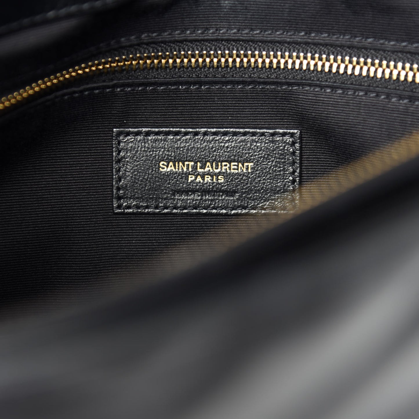 Calfskin Y Quilted Monogram Medium Loulou Chain Satchel Black