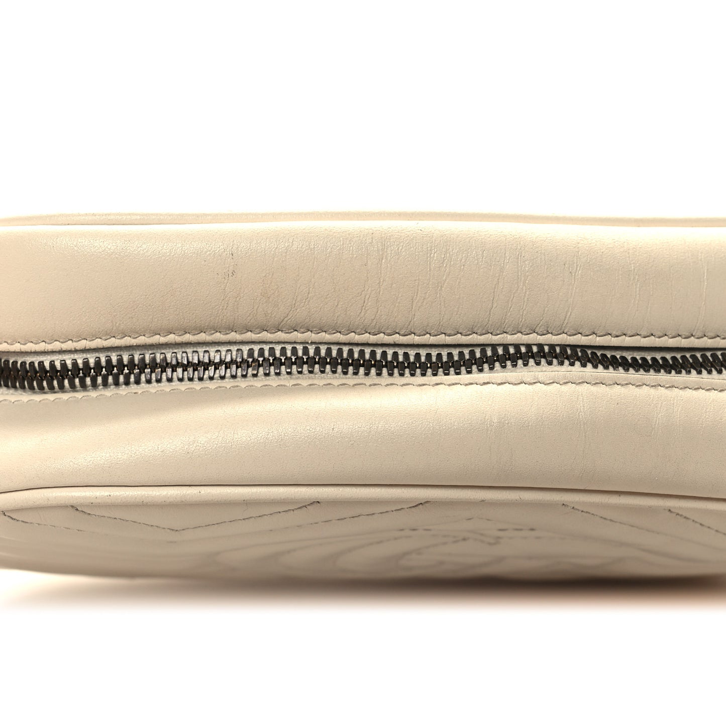 Calfskin Matelasse Small GG Marmont Chain Shoulder Bag White