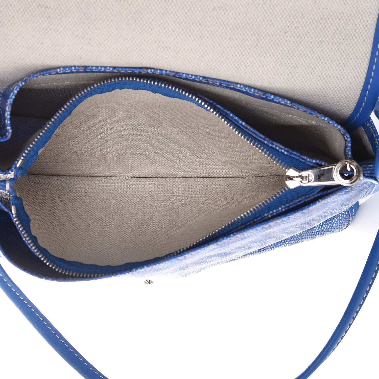 Goyard Goyardine Plumet Wallet Clutch Sky Blue 7 of 10