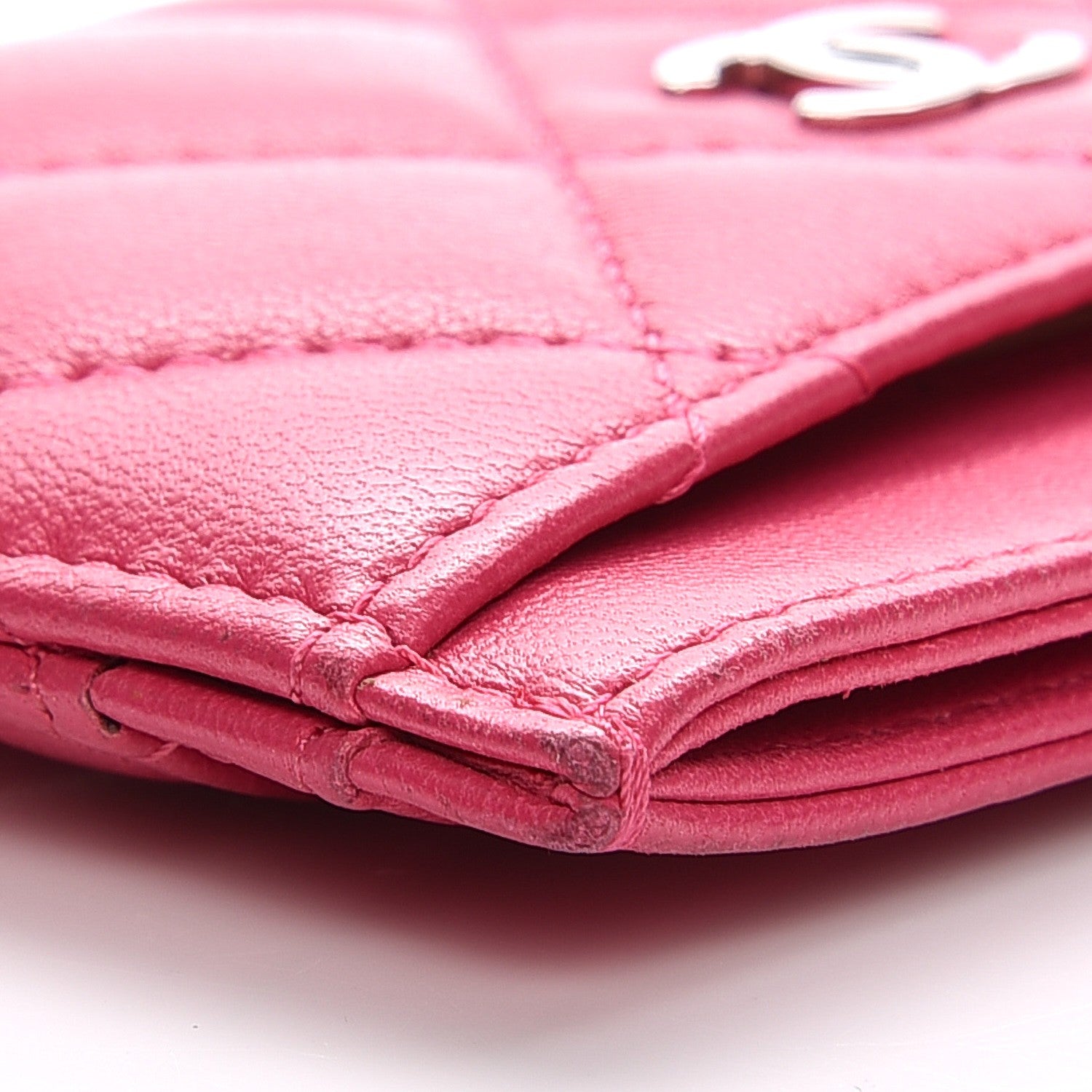 Chanel Lambskin Quilted Card Holder Fuchsia 11 of 13