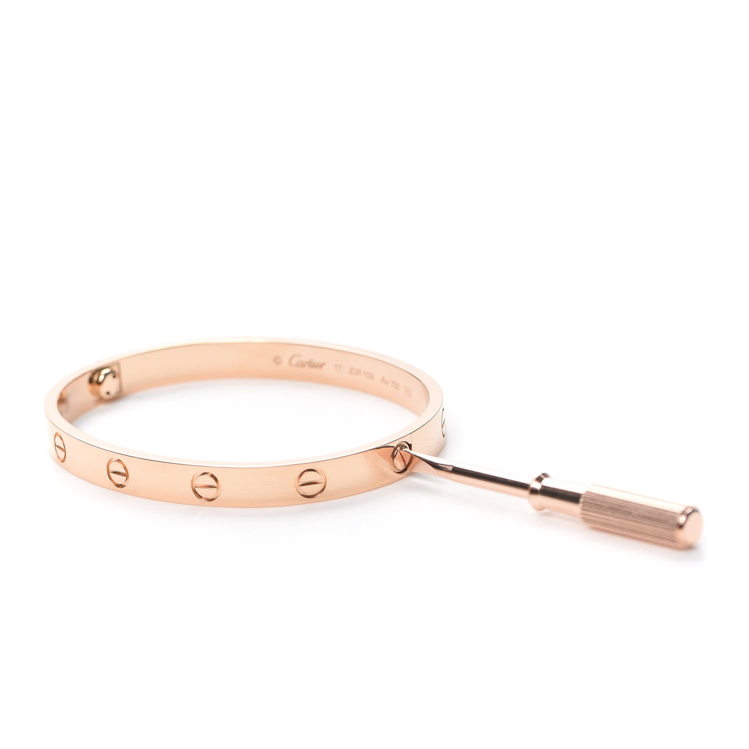 Cartier 18K Pink Gold LOVE Bracelet 17 4 of 7