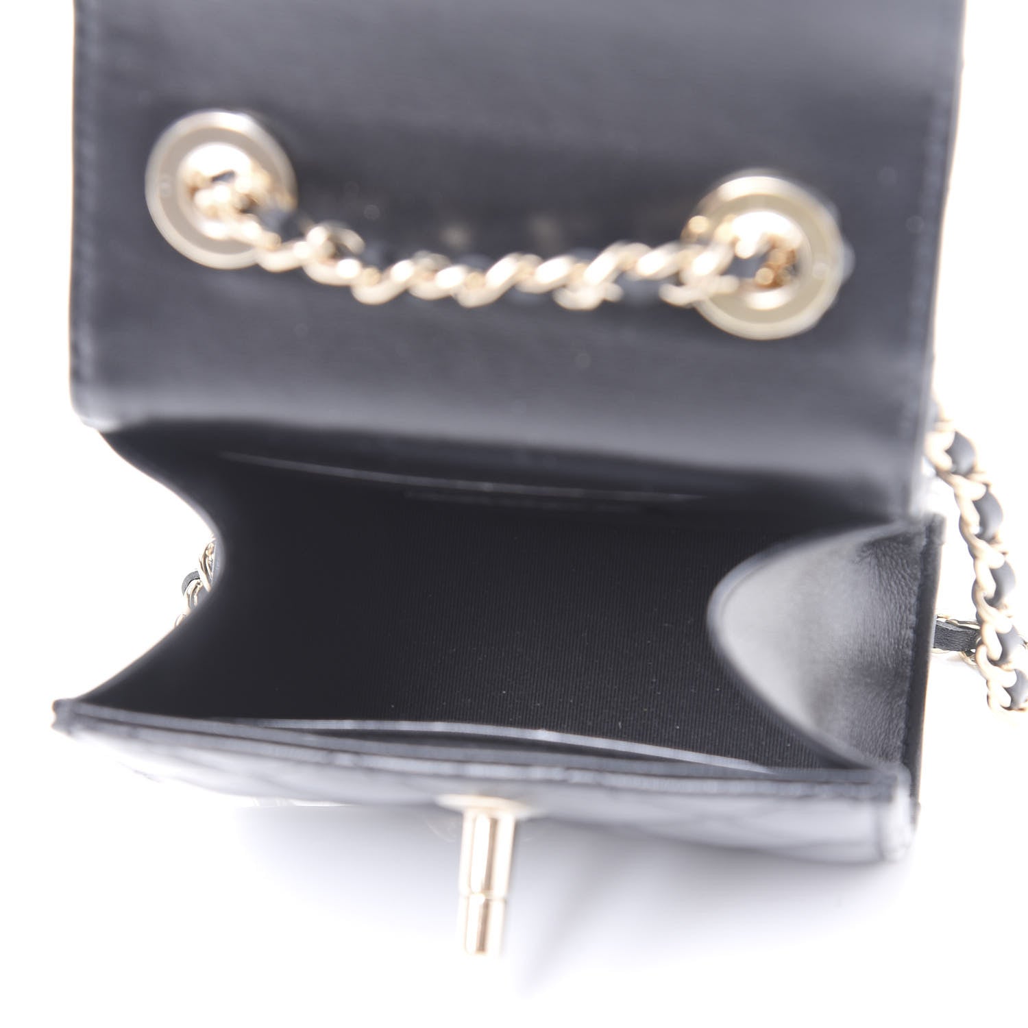Chanel Lambskin Quilted Mini Trendy CC Chain Wallet Black 4 of 10