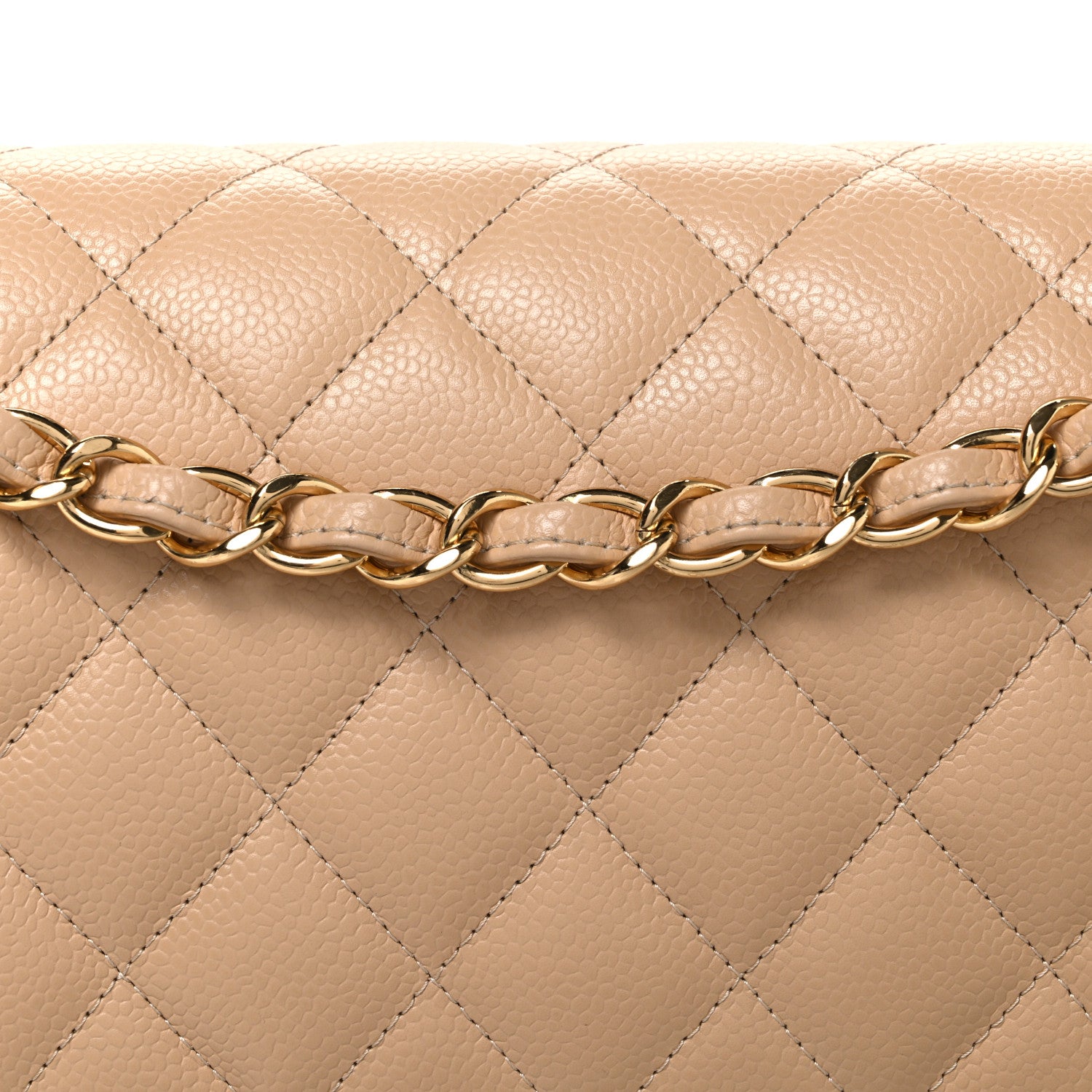 Chanel Caviar Quilted Jumbo Double Flap Beige 8 of 10