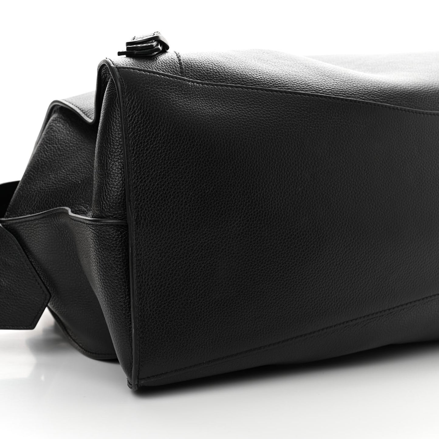 Grained Calfskin Neo Classic Black Hardware Large Top Handle Bag Black
