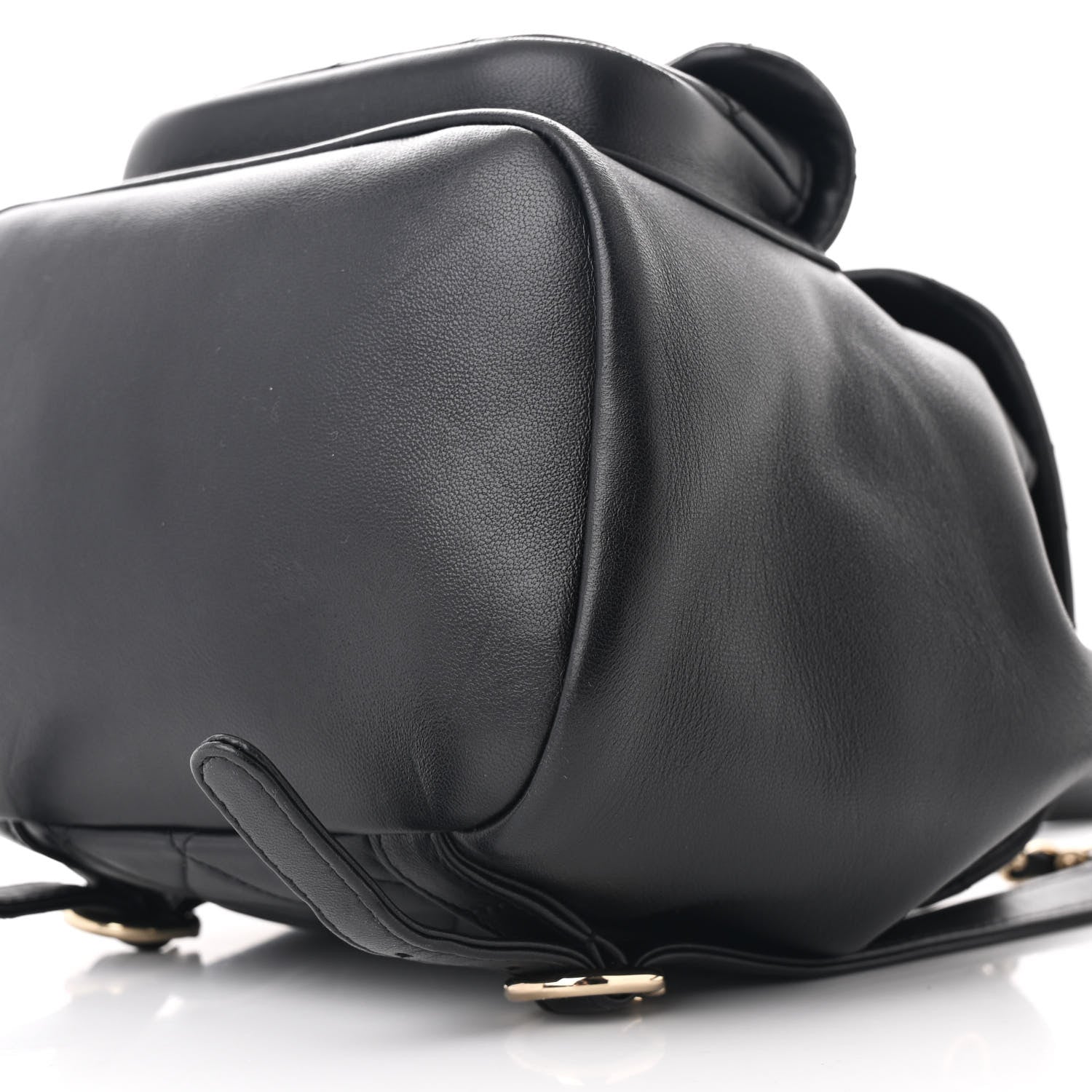 Chanel Lambskin Quilted Small Duma Drawstring Backpack Black 10 of 10