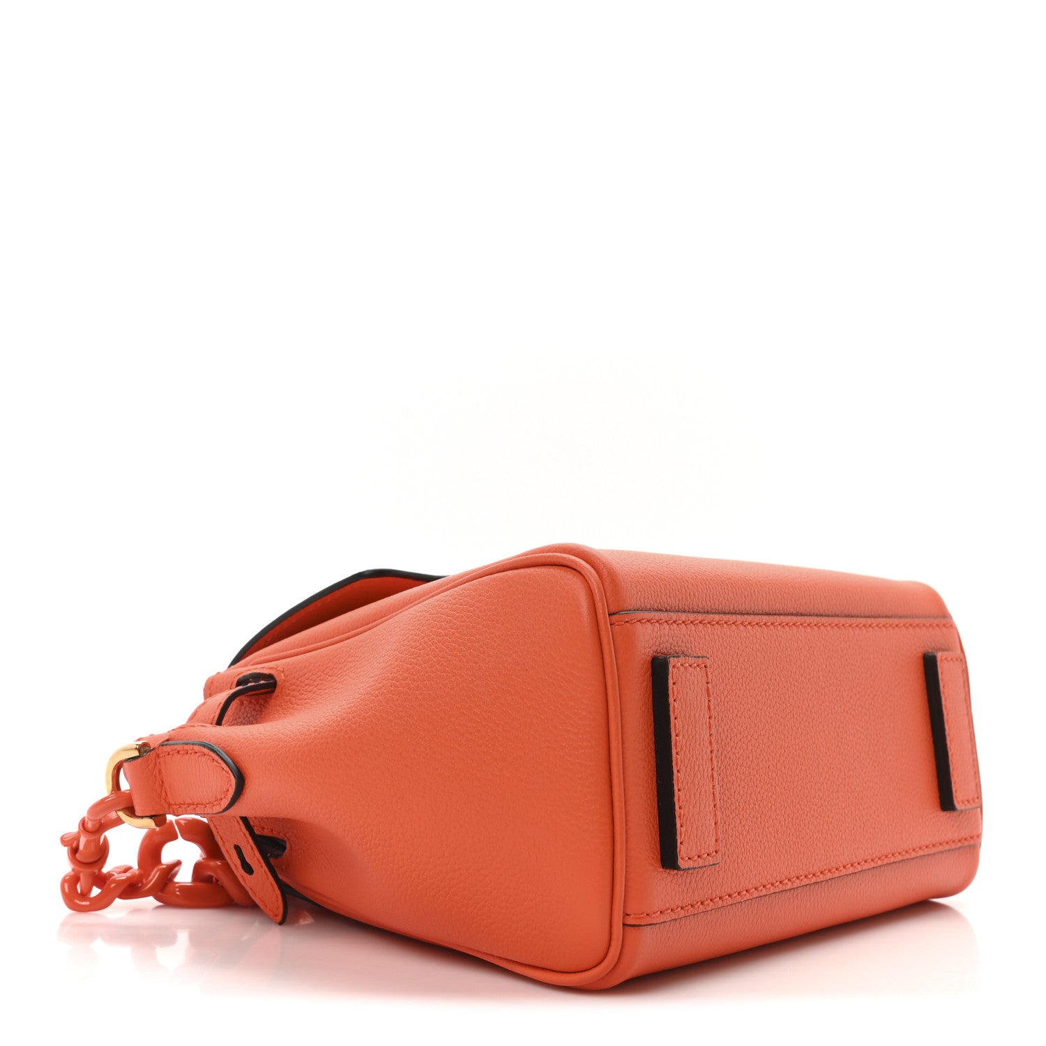Versace Grained Calfskin Small La Medusa Top Handle Bag Orange 4 of 9