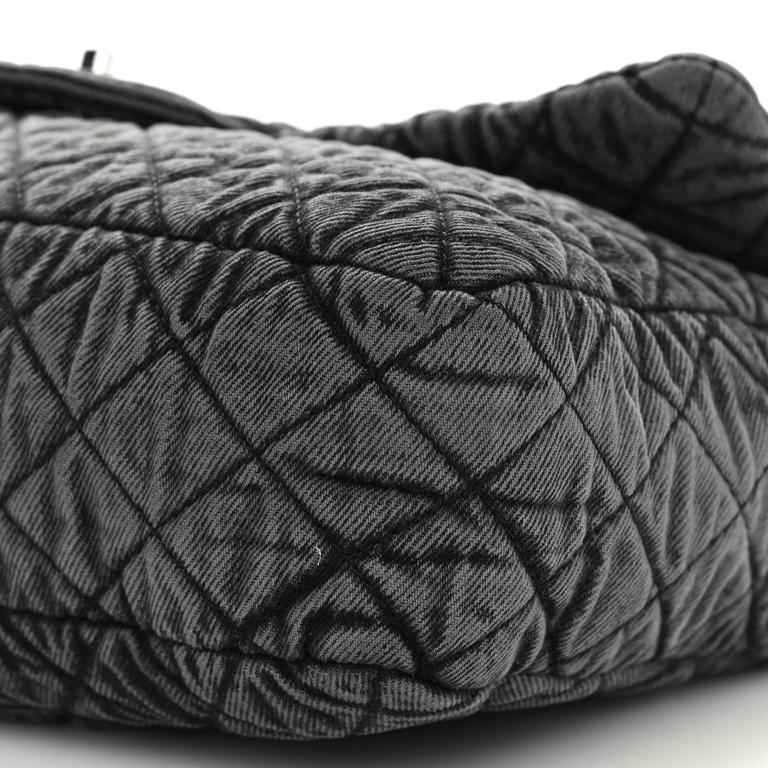 Chanel Denim Quilted Denimpression Flap Grey Black 9 of 9