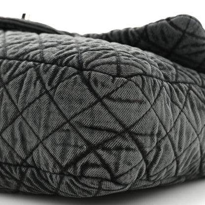 Chanel Denim Quilted Denimpression Flap Grey Black 9 of 9