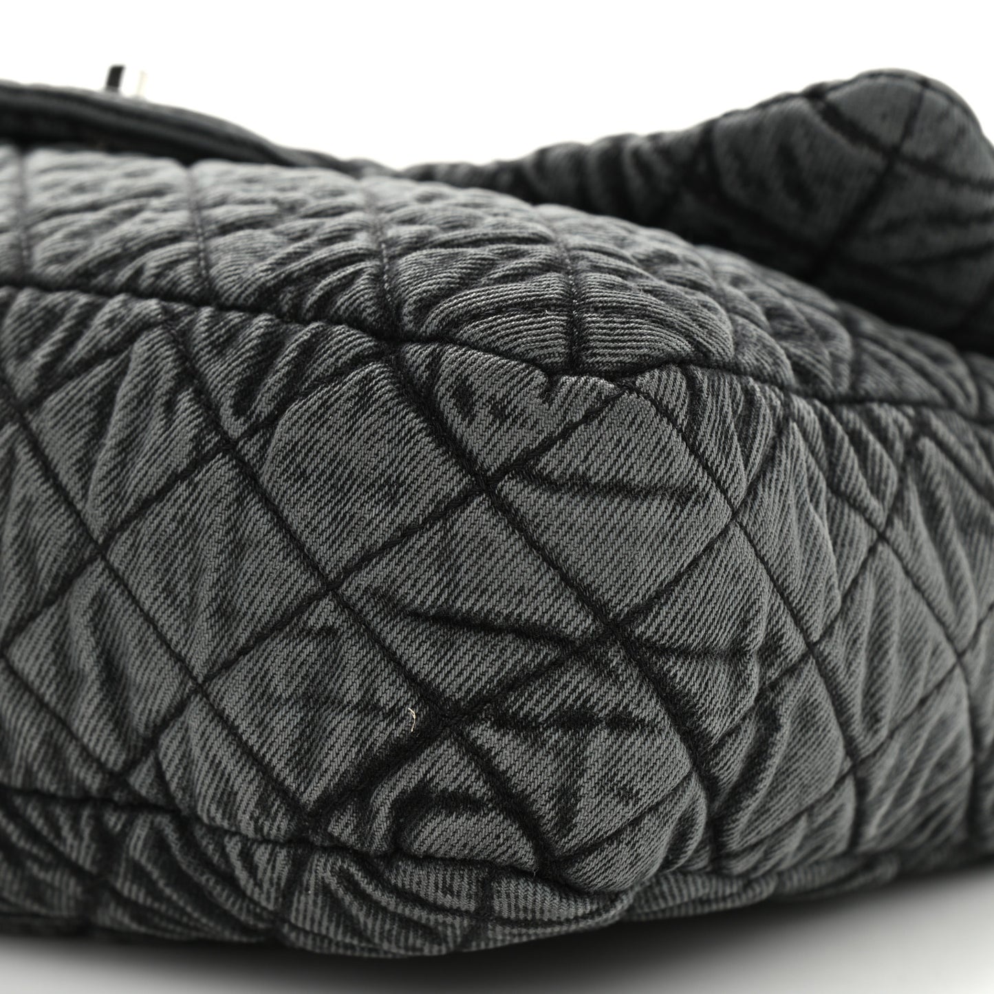 Denim Quilted Denimpression Flap Grey Black