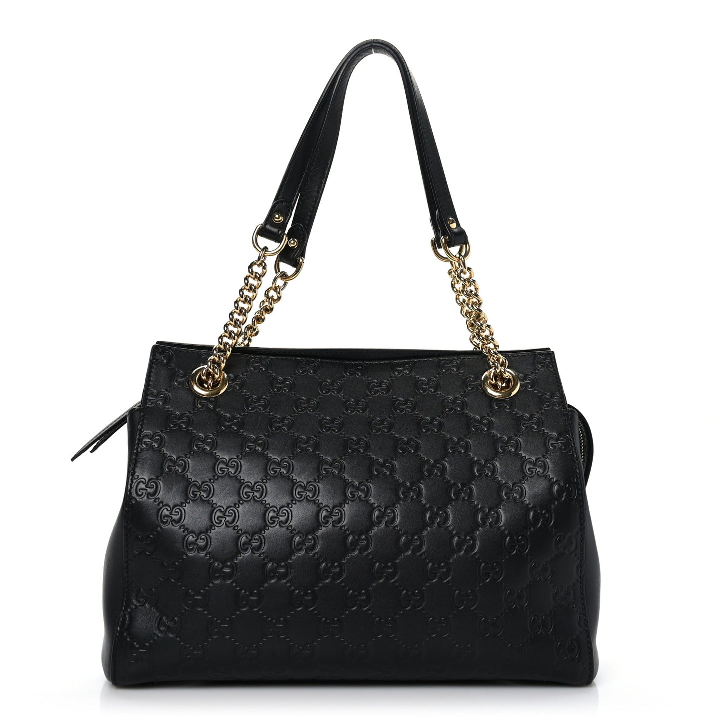 Guccissima Signature Medium Shoulder Tote Bag Black
