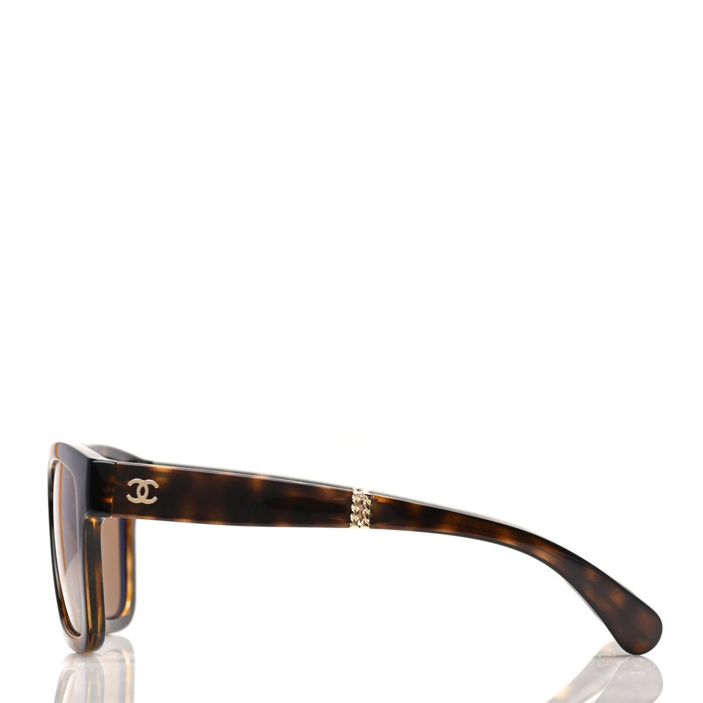 Nylon Metal Square Folding Sunglasses 6053 Tortoise