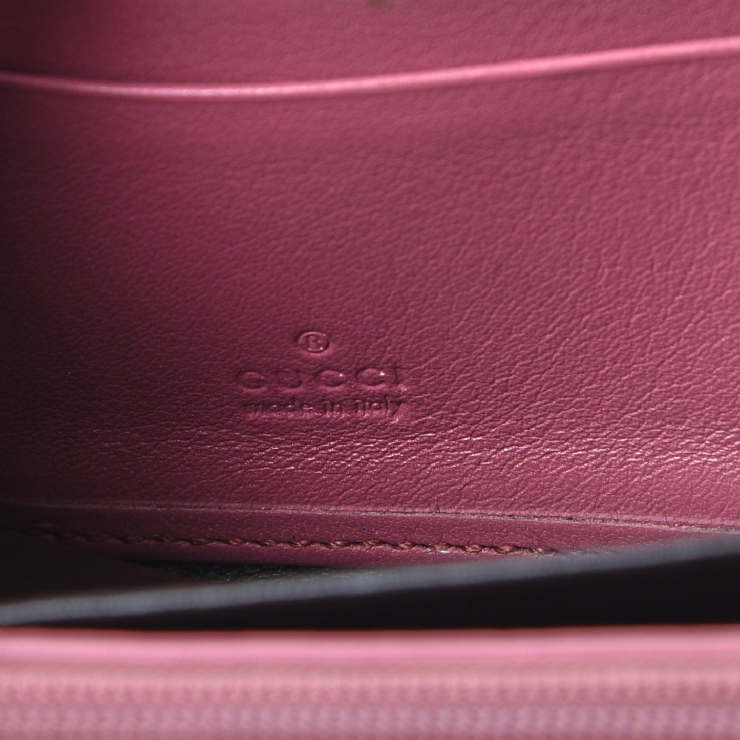 Monogram Margaux Calfskin Sukey Zip Around Wallet Beige Ebony Vintage Rose
