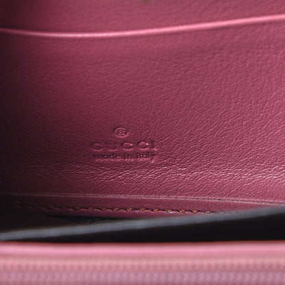 Gucci Monogram Margaux Calfskin Sukey Zip Around Wallet Beige Ebony Vintage Rose 6 of 9