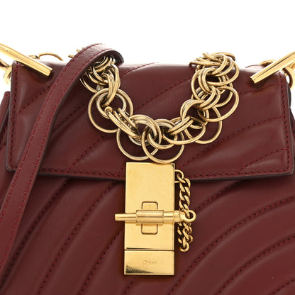 Chloe Calfskin Quilted Mini Drew Bijou Shoulder Bag Dahlia Red 7 of 14