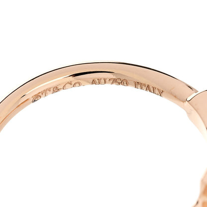 Tiffany 18K Rose Gold Diamond T Wire Ring 49 5 4 of 5