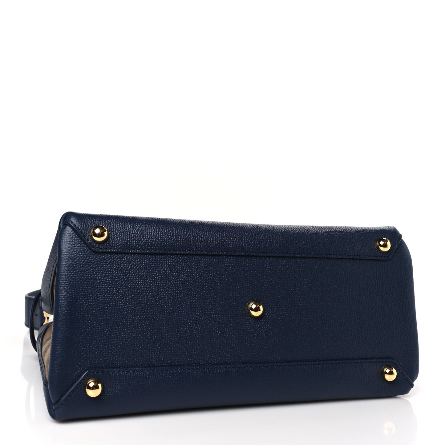 Derby Calfskin Vintage Check Medium Banner Tote Regency Blue