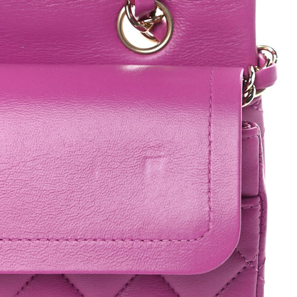 Chanel Lambskin Quilted Small Double Flap Purple 11 of 12