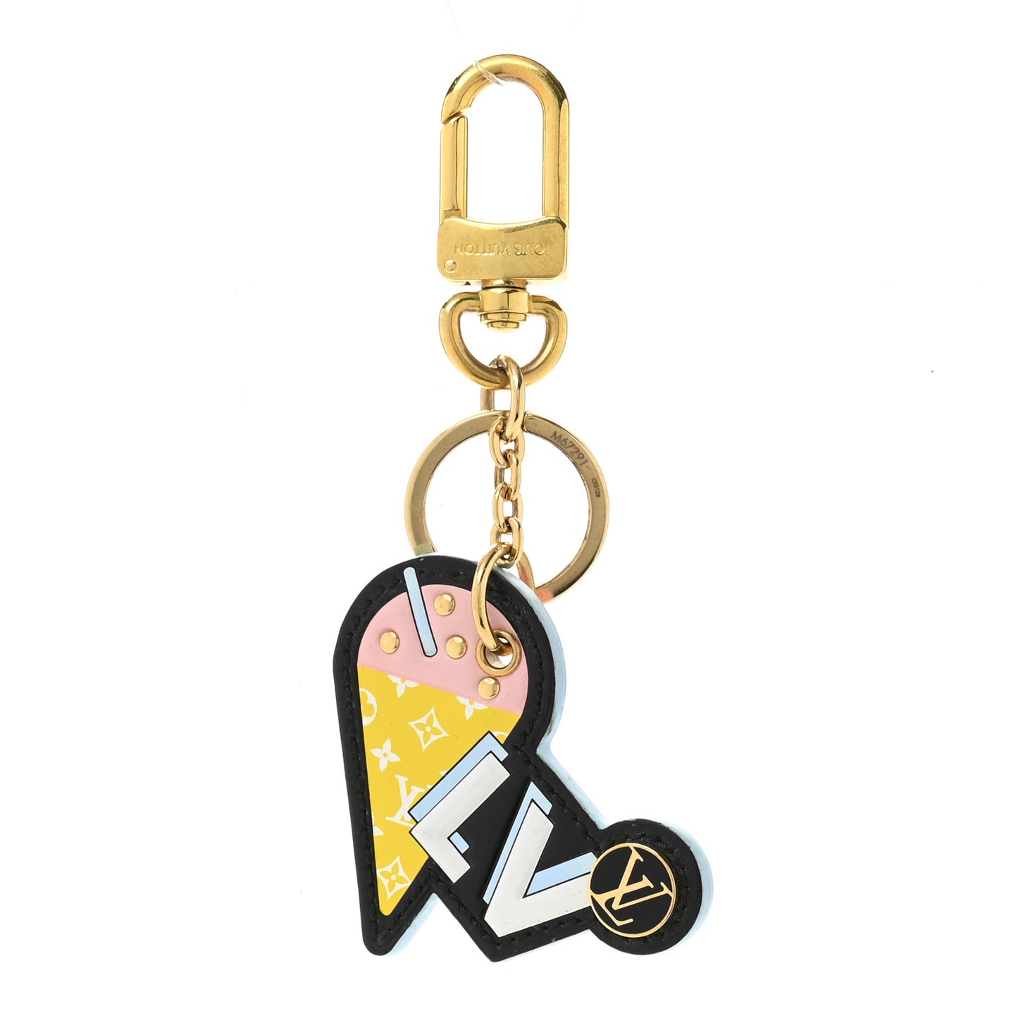 Calfskin Monogram Summer Feel Bag Charm Key Holder