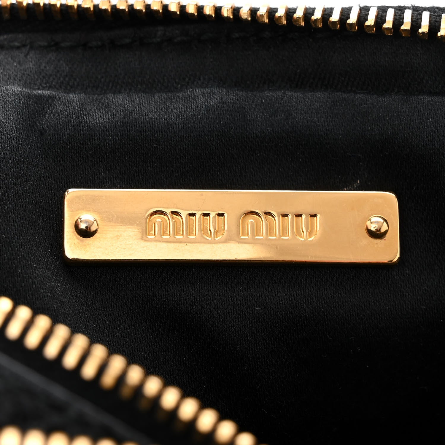 Miu Miu Nappa Matelasse Double Zip Pochette Clutch Black 6 of 9
