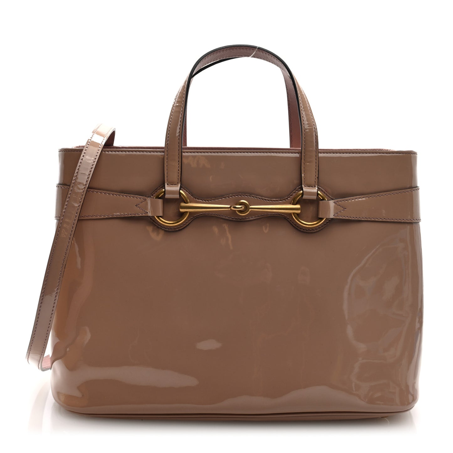 Patent Medium Bright Bit Top Handle Tote Dark Cipria
