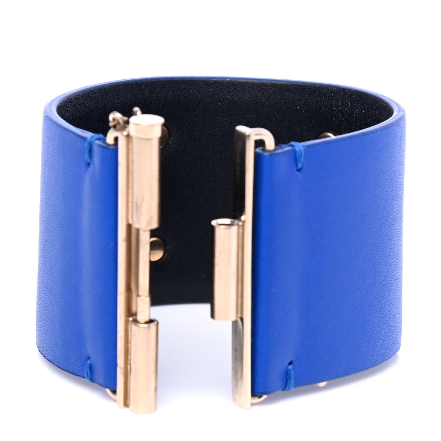Calfskin CC Wide Cuff M Blue