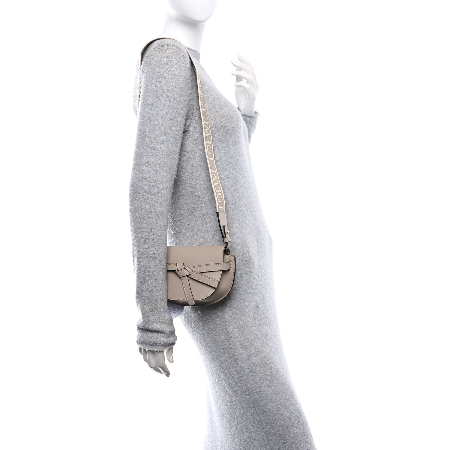Loewe Calfskin Jacquard Mini Gate Dual Bag Clay 2 of 10