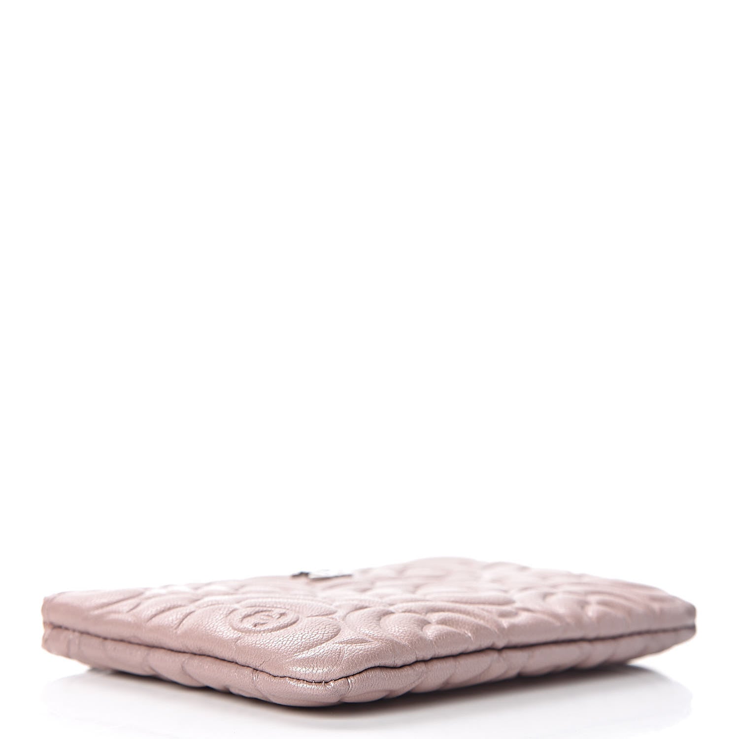 Chanel Goatskin Camellia Embossed Cosmetic Pouch Light Pink 4 of 8