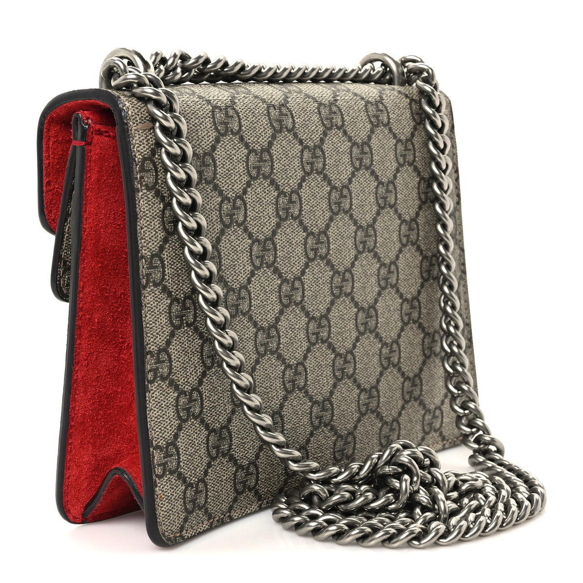 Gucci GG Supreme Monogram Mini Dionysus Shoulder Bag Hibiscus Red 2 of 9