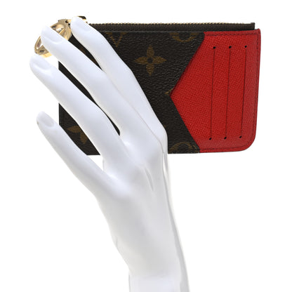 Louis Vuitton Monogram Zipped Romy Card Holder Red 2 of 6