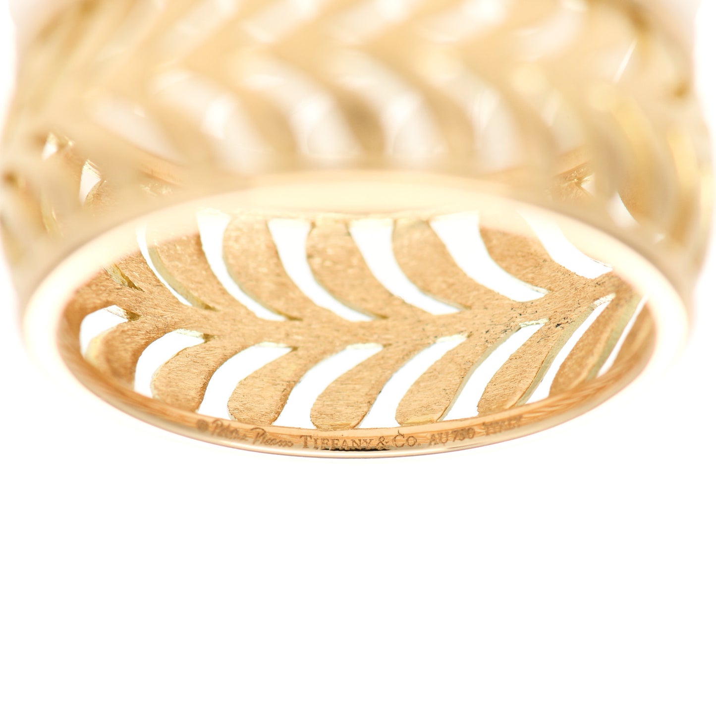18K Yellow Gold Paloma Picasso Villa Palm Ring 54 7