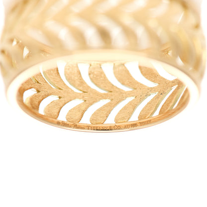 Tiffany 18K Yellow Gold Paloma Picasso Villa Palm Ring 54 7 5 of 7