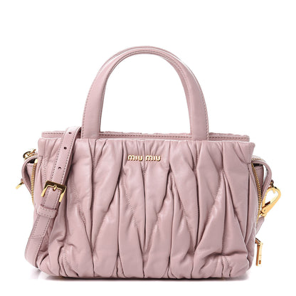 Miu Miu Nappa Matelasse Bauletto Top Handle Opale 1 of 9